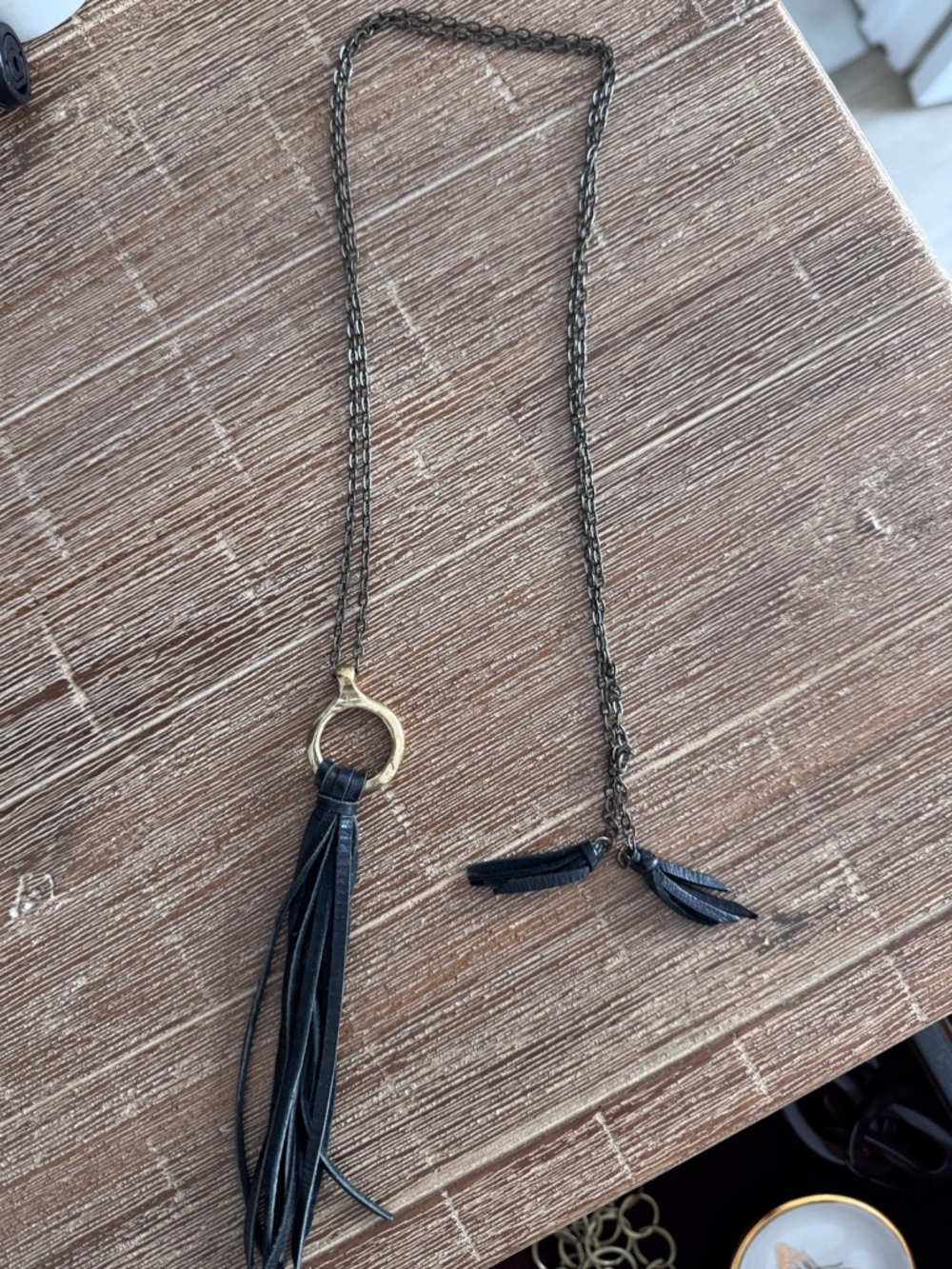Black Tassel Pendant Necklace - Women Jewelry
